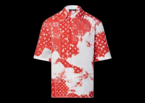 Louis Vuitton Monogram Bandana Short-Sleeved Shirt Orange/White