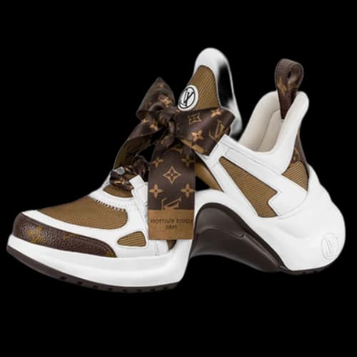 LOUIS VUITTON Archlight 1.0 Sneakers 'White Brown with Brown Ribbon' (Women's)
