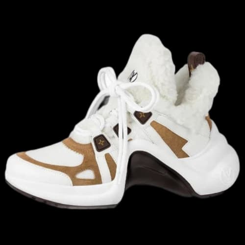 LOUIS VUITTON LV Archlight Shearling Sneakers 'White Brown' (Women's)