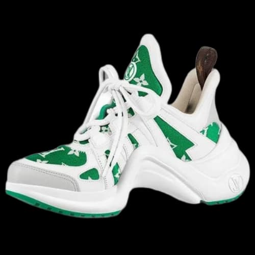 LOUIS VUITTON LV Archlight Sneakers 'White with Green Monogram' (Women's)