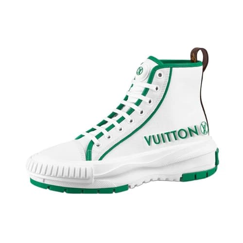 LOUIS VUITTON Squad Ankle Sneakers 'White Green' (Women's)