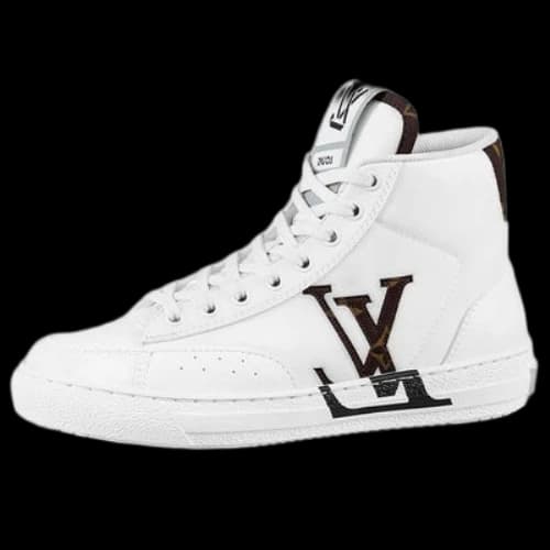 LOUIS VUITTON Charlie Ankle Sneakers 'White with Side Brown Logo' (Women's)