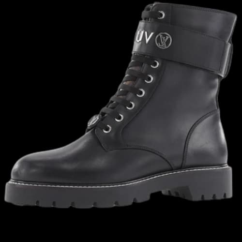 LOUIS VUITTON Territory Flat Ranger Boots 'Black with Silver Logo' (Women's)