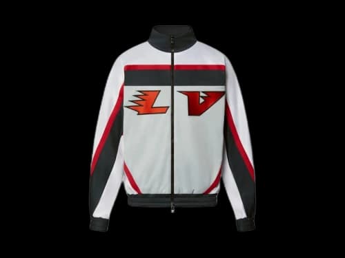 Louis Vuitton Embellished LV Graphic Hockey Tracktop Jacket White