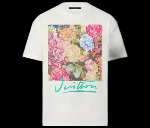 Louis Vuitton LV Flower Tapestry Print T-shirt Milky White