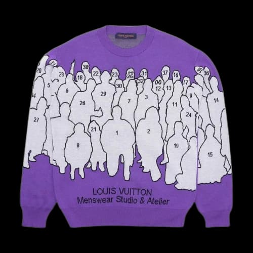 Louis Vuitton Studio Jacquard Crewneck Sweater 'Purple'