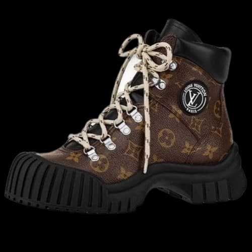 LOUIS VUITTON Ruby Flat Ranger Boots 'Brown Monogram with Black' (Women's)