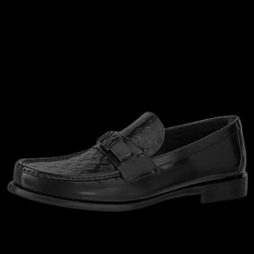 LOUIS VUITTON Major Loafers 'Black with Top Monogram'