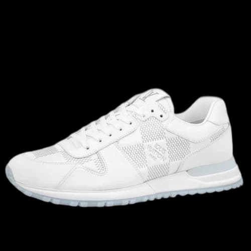 LOUIS VUITTON Run Away Sneakers 'White with Grey Plaid'