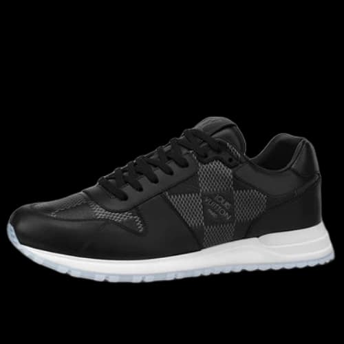 LOUIS VUITTON Run Away Sneakers 'Black with White Plaid'