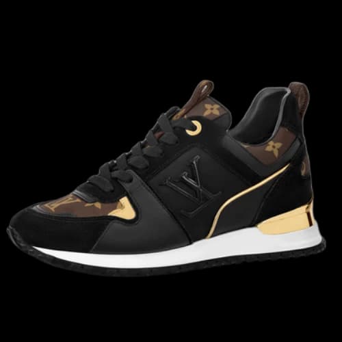 LOUIS VUITTON Run Away Trainers 'Black with Brown Monogram' (Women's)