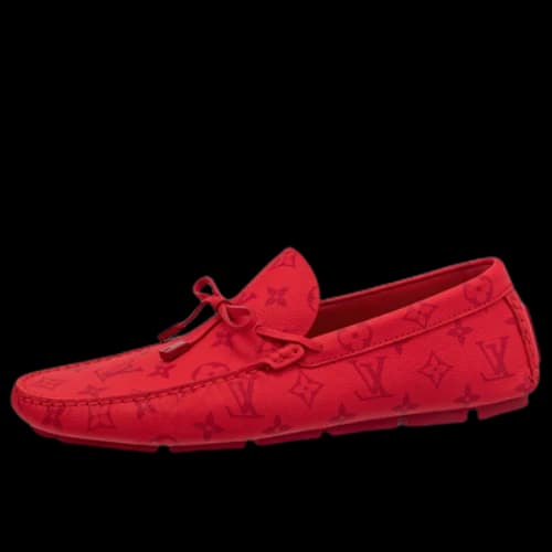 LOUIS VUITTON Driver Moccasin Shoes 'Red Monogram'