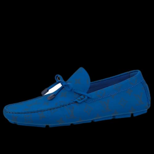 LOUIS VUITTON Driver Moccasin Shoes 'Blue Monogram'