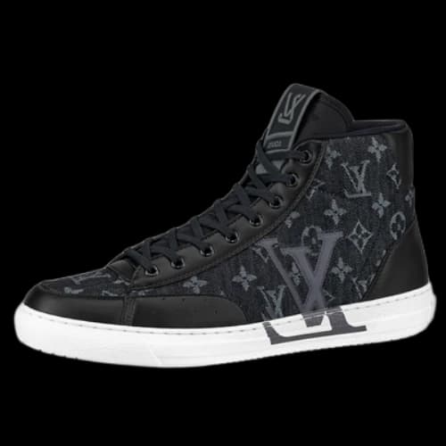 LOUIS VUITTON LV Charlie Ankle Sneakers 'Black Monogram'
