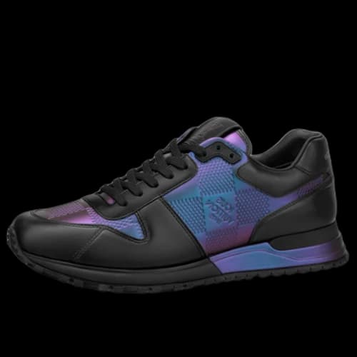 LOUIS VUITTON Run Away Sneakers 'Black with Metallic Canvas'