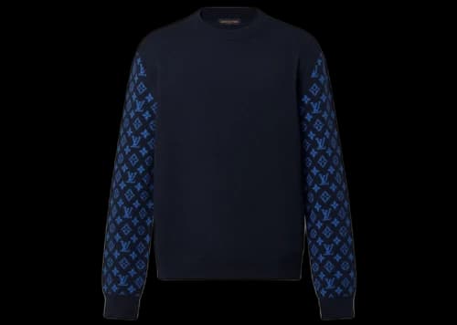 Louis Vuitton Monogram Mix Cashmere Crewneck Total Eclipse