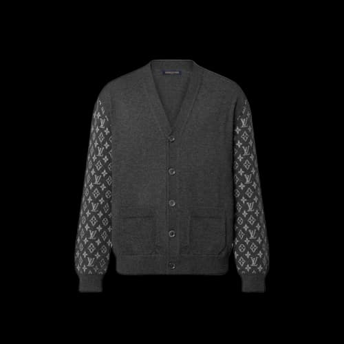 Louis Vuitton Monogram Mix Cashmere Cardigan Anthracite