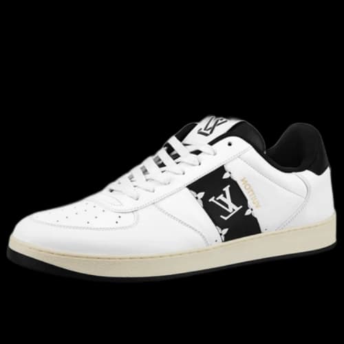 LOUIS VUITTON Rivoli Sneakers 'White with Black Side Monogram Band'