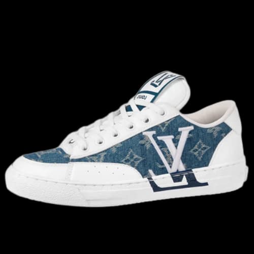 LOUIS VUITTON Charlie Sneakers 'White Denim Monogram' (Women's)
