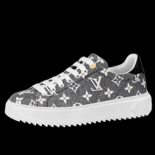 LOUIS VUITTON Time Out Sneakers 'Grey Denim Monogram' (Women's)