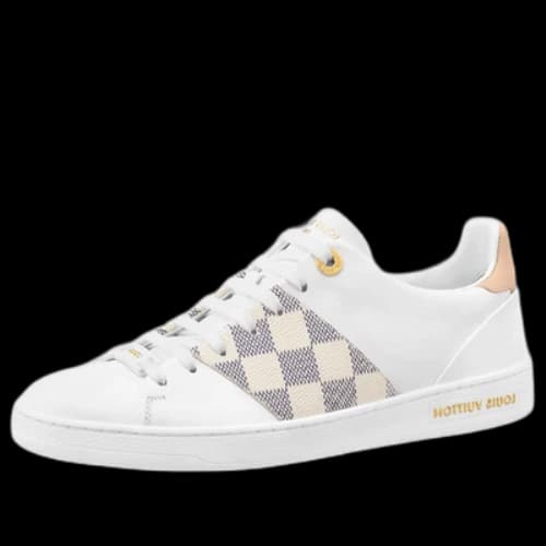 LOUIS VUITTON Frontrow Sneakers 'White with Beige Grey Plaid' (Women's)