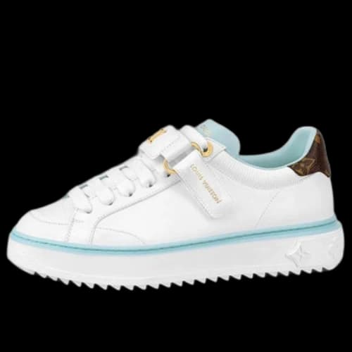 LOUIS VUITTON Time Out Sneakers 'White Blue Brown' (Women's)