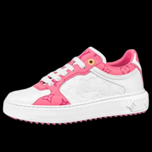LOUIS VUITTON Time Out Sneakers 'White and Pink Monogram' (Women's)
