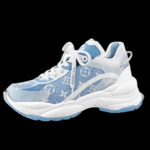 LOUIS VUITTON Run 55 Sneakers 'Blue Denim Monogram' (Women's)