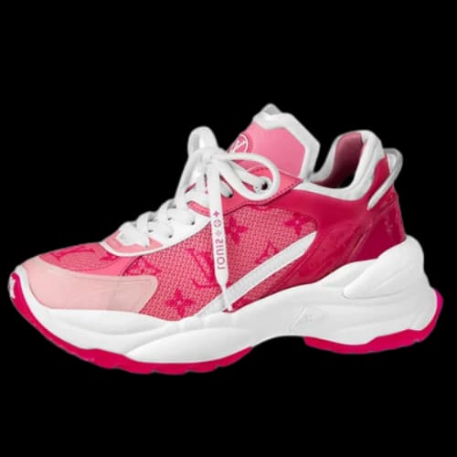 LOUIS VUITTON Run 55 Sneakers 'Hot Pink Monogram' (Women's)