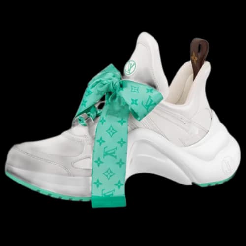LOUIS VUITTON Archlight 1.0 Sneakers 'White with Green Monogram Ribbon' (Women's)