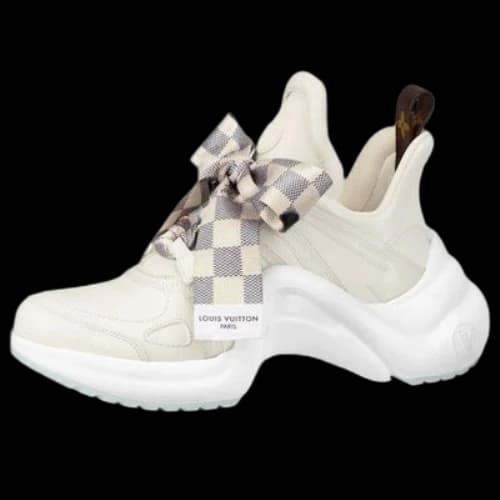 LOUIS VUITTON Archlight 1.0 Sneakers 'Cream White with Plaid Ribbon' (Women's)