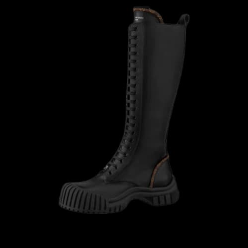 LOUIS VUITTON Ruby Flat Ranger Knee Boots 'Black' (Women's)