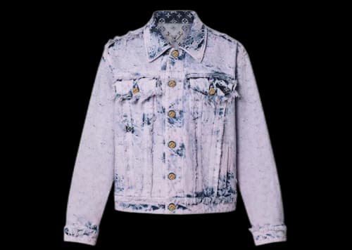 Louis Vuitton Fringed Monogram Boyhood Denim Jacket Lavender