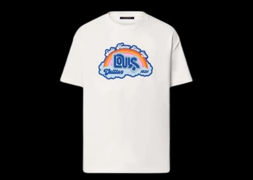 Louis Vuitton Rainbow Printed T-shirt Milky White