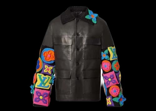 Louis Vuitton LV Crochet Leather Overshirt Black