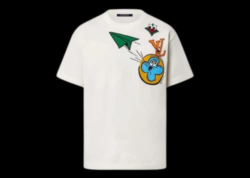Louis Vuitton Monogram Comics Intarsia Short-Sleeved Crewneck Multicolor