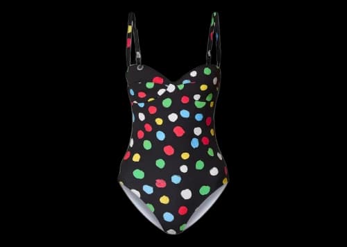 Louis Vuitton x Yayoi Kusama Painted Dots One-Piece Swimsuit Black