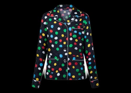 Louis Vuitton x Yayoi Kusama Painted Dots Pajama Shirt Black