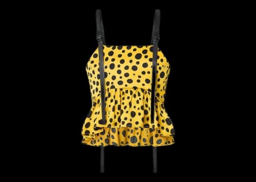 Louis Vuitton x Yayoi Kusama Infinity Dots Peplum Top Ocre/Yellow