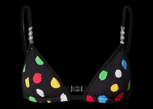 Louis Vuitton x Yayoi Kusama Painted Dots Bikini Top Black