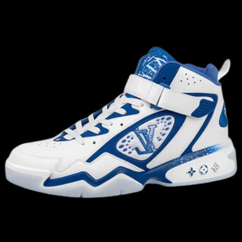 LOUIS VUITTON Trainer 2 Ankle Sneakers 'White with Blue'