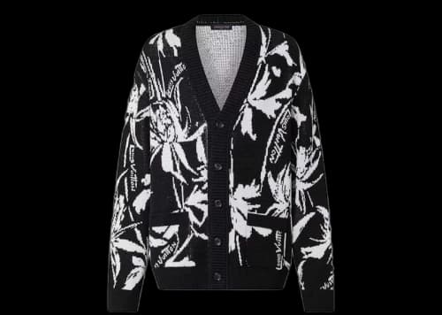 Louis Vuitton Thistle Jacquard Cardigan Black