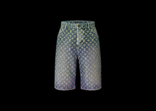 Louis Vuitton Rainbow Monogram Denim Shorts Blue