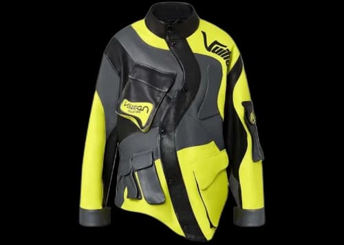 Louis Vuitton Disorted Motocycle Leather Jacket Black