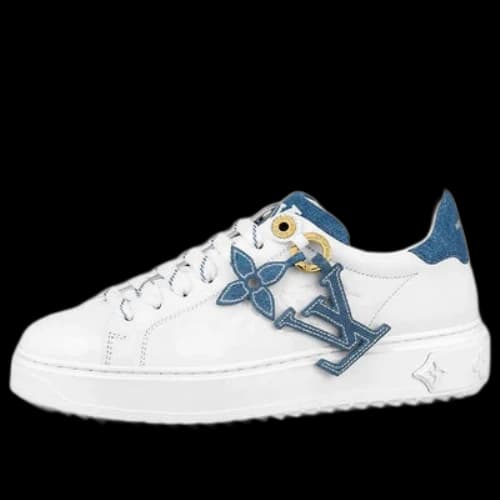 LOUIS VUITTON Time Out Sneakers 'White with Denim Blue' (Women's)