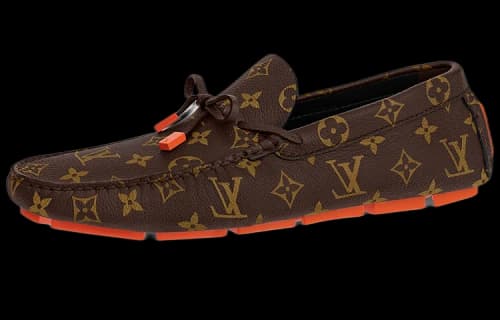 LOUIS VUITTON LV Driver Moccasin Shoes 'Brown Monogram with Orange'