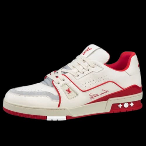 LOUIS VUITTON LV Trainer Sneakers 'White Red Grey'
