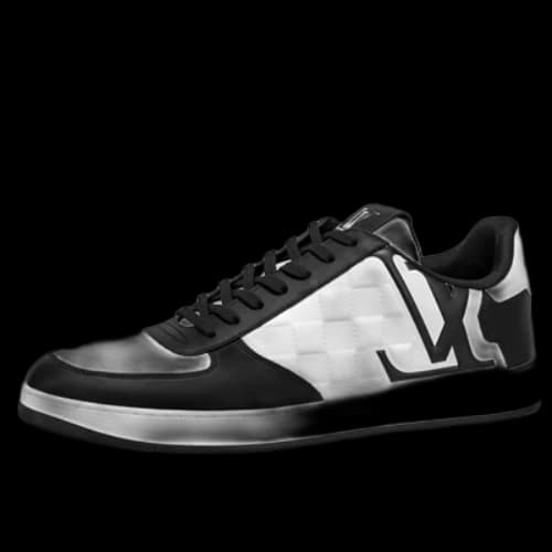 LOUIS VUITTON Rivoli Sneakers 'White Plaid with Black Side Logo'