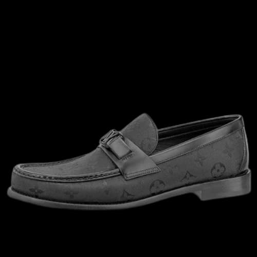 LOUIS VUITTON Moccasino Major Shoes 'Black Monogram'