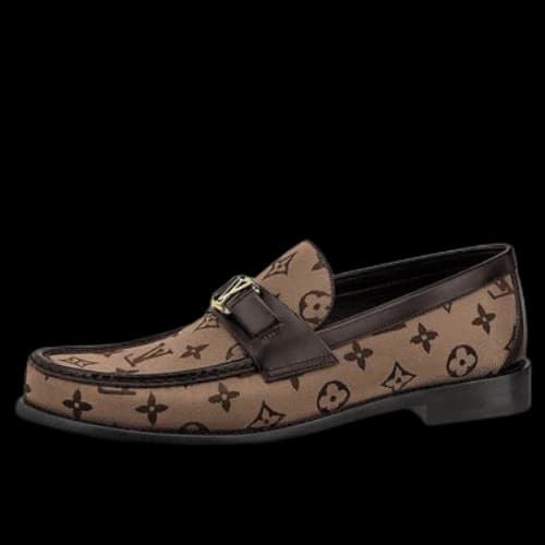 LOUIS VUITTON Major Loafer Shoes 'Brown Monogram'